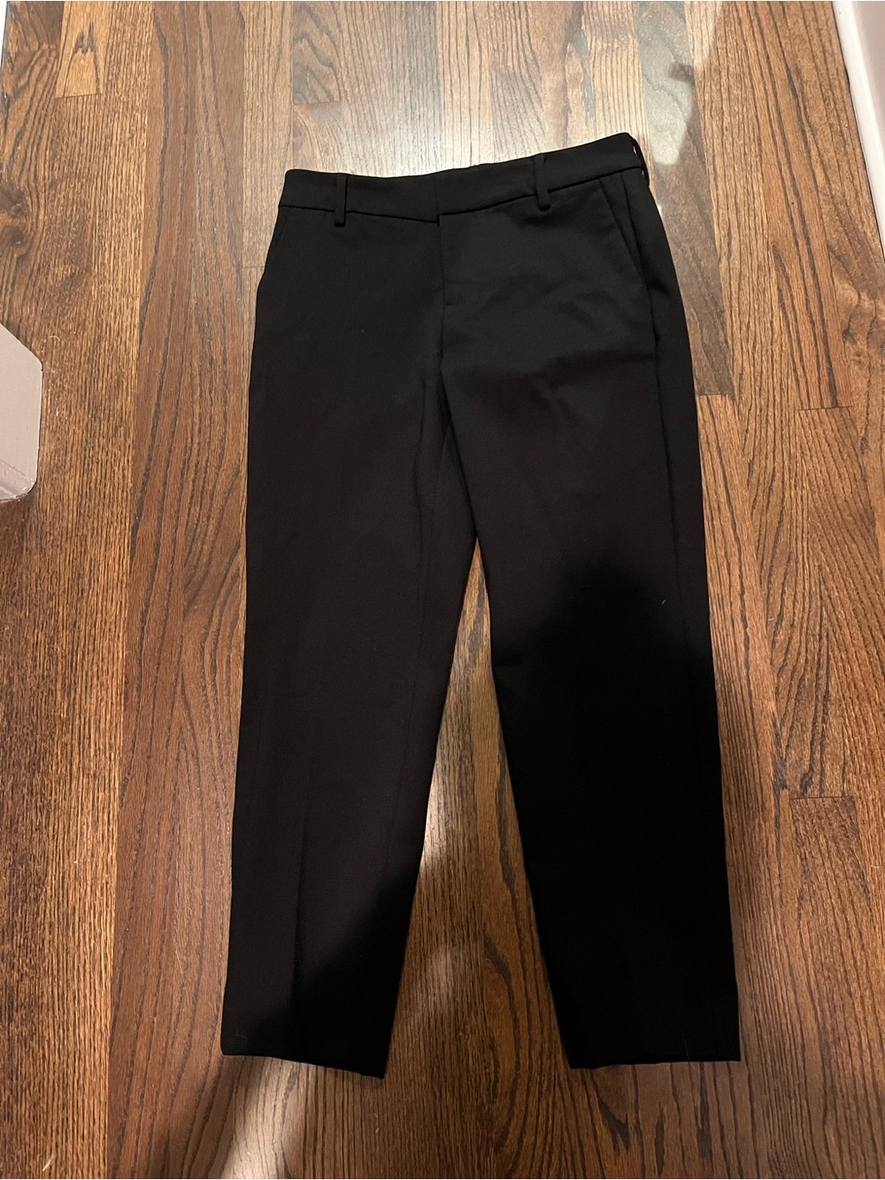 Ankle straight leg Black Dress Pants